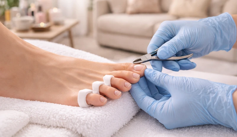 evde pedikür hizmeti nasır bakımı ve ayak tırnak kesimi uygulaması